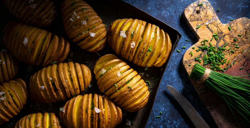 Wood Fired Hasselback Potatoes