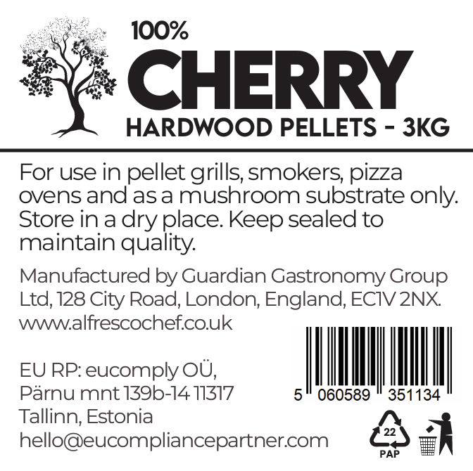CHERRY 3KG per bag - 100% Pure Wood Pellets