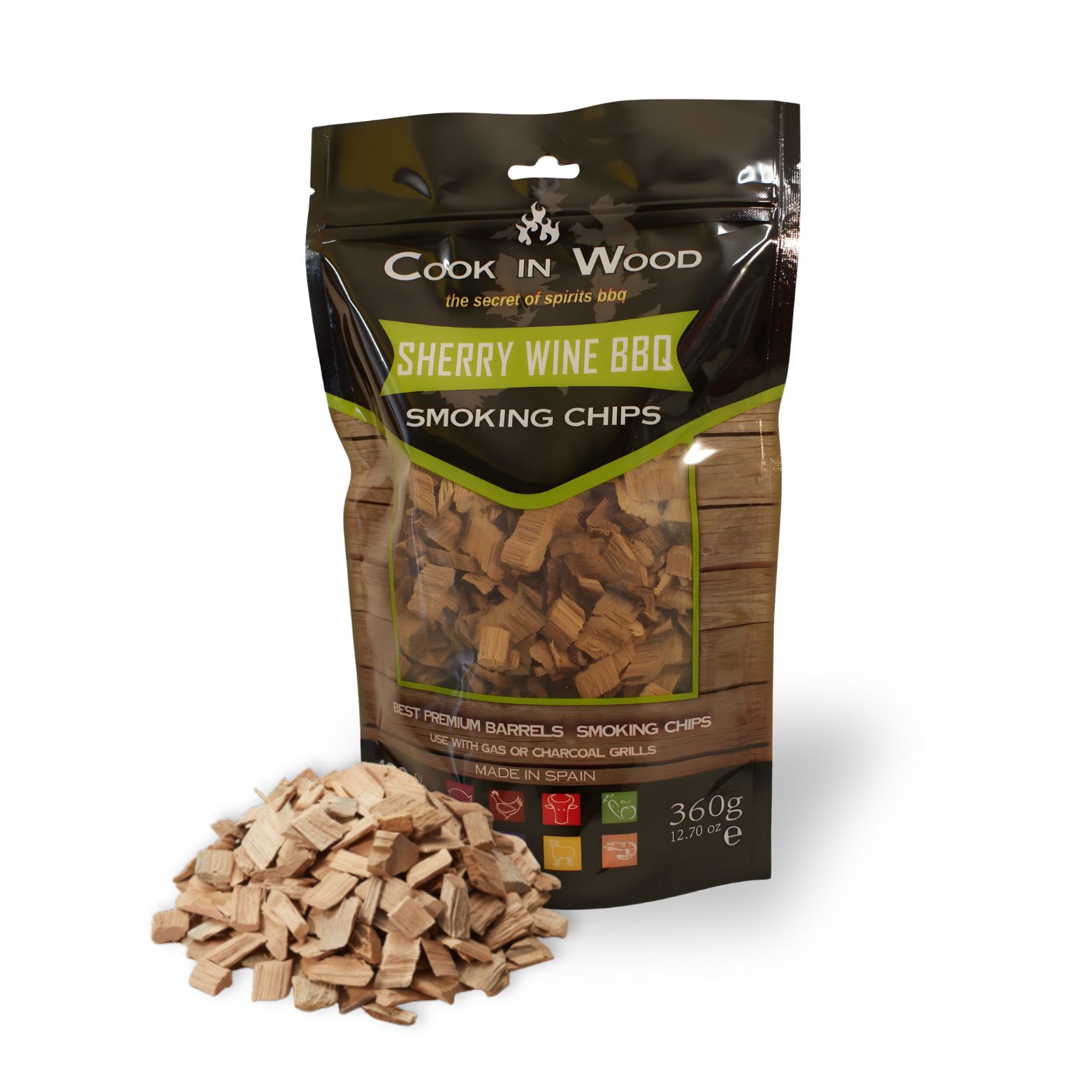 Sherry Wine BBQ Smoking Chips - 100% Natural Wood for Grilling and Smoking