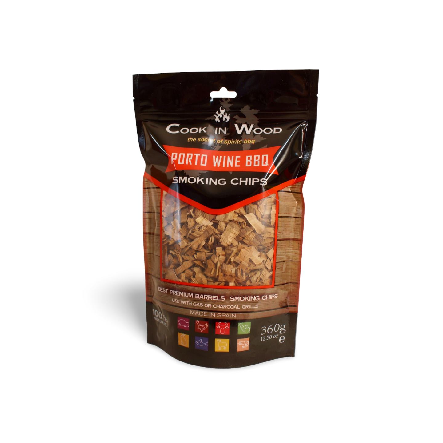 Porto Wine BBQ Smoking Chips - 100% Natural Wood for Grilling and Smoking