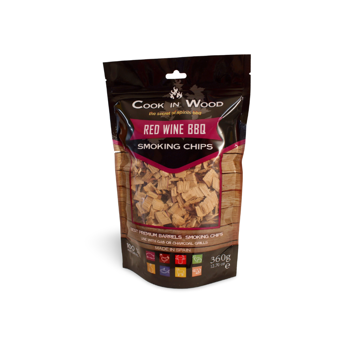 Red Wine BBQ Smoking Chips - 100% Natural Wood for Grilling and Smoking