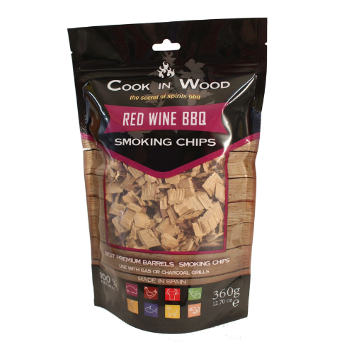 Red Wine BBQ Smoking Chips - 100% Natural Wood for Grilling and Smoking