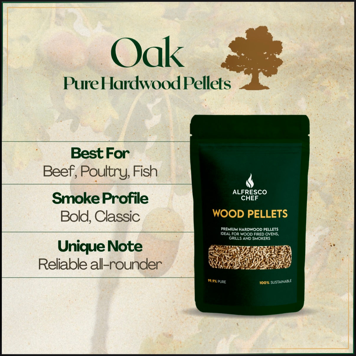 OAK 3KG per bag - 100% Pure Wood Pellets