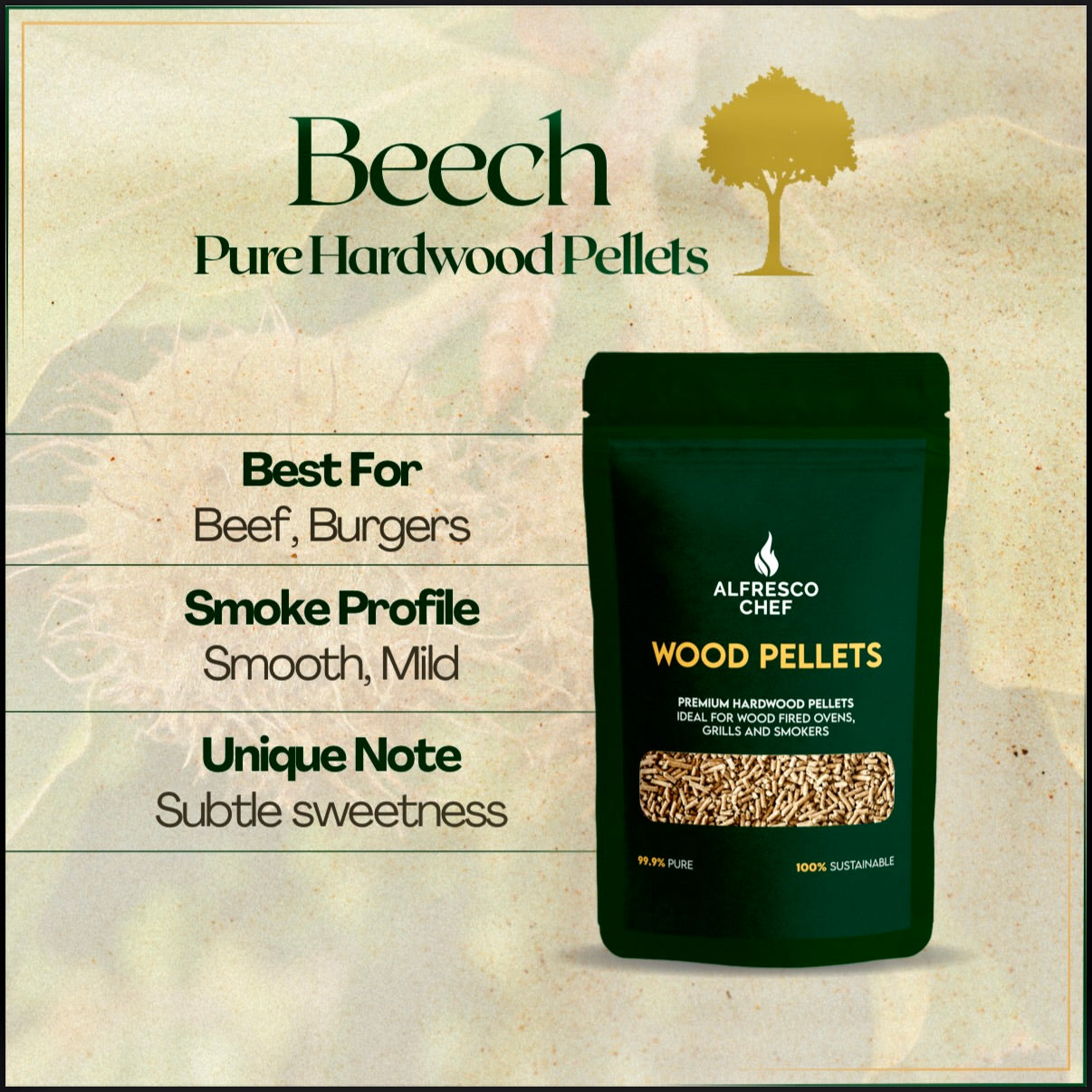 BEECH 3KG per bag - 100% Pure Wood Pellets