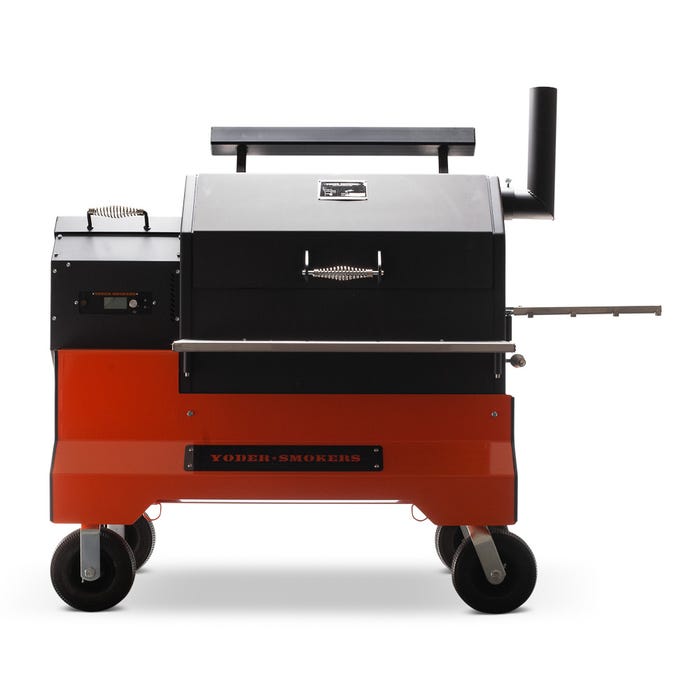 Yoder Smokers YS640s Pellet Grill – Comp Cart – Storage Drawer – Orange