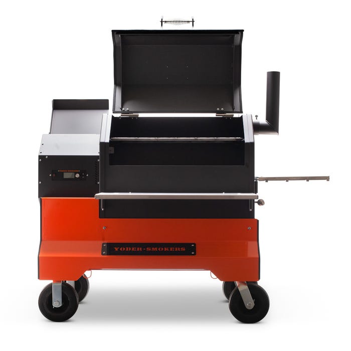 Yoder Smokers YS640s Pellet Grill – Comp Cart – Storage Drawer – Orange